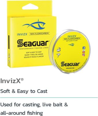 Seaguar InvizX Freshwater Multi-Species 100% Fluorocarbon Fishing Line, Multiple Sizes - Image 2