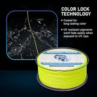 Reaction Tackle Braided Fishing Line - Pro Grade Power Performance for Saltwater or Freshwater Fish - Colored Fishing Line Braid for Extra Visibility - Image 4