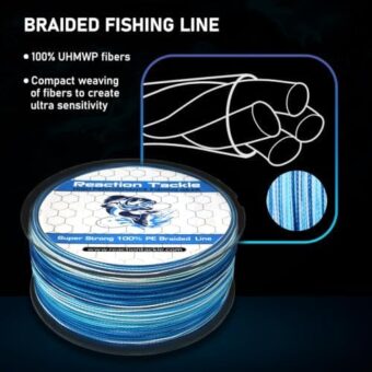 Reaction Tackle Braided Fishing Line - Pro Grade Power Performance for Saltwater or Freshwater Fish - Colored Fishing Line Braid for Extra Visibility - Image 5