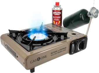 Gas One GS-3400P Propane or Butane Stove Dual Fuel Stove Portable Camping Stove - Patented - with Carrying Case Great for Emergency Preparedness Kit - Image 3