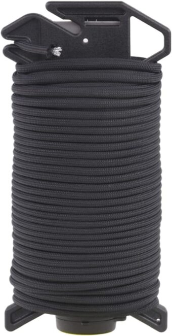 Atwood Rope MFG Ready Rope™ 550 Paracord 100 Feet 7-String Core Nylon Parachute Cord Outside Survival Gear Made in USA | Lanyards, Bracelets, Handle Wraps, Keychain (Black) - Image 3