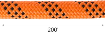 VEVOR Double Braided Polyester Rope, 1/2 in x 220 ft, 48 Strands, 8000 LBS Breaking Strength Outdoor Rope, Arborist Rigging Rope for Rock Hiking Camping Swing Rappelling Rescue, Orange/Black - Image 2