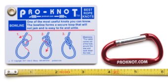 Knot Tying Kit | Pro-Knot Best Rope Knot Cards, two practice cords and a carabiner - Image 2