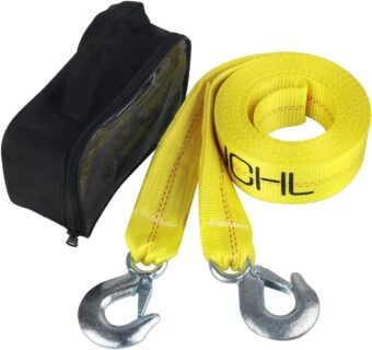 Nylon Tow Strap with Hooks 2”x20’ Car Vehicle Heavy Duty Recovery Rope 20,000 lbs Capacity Tow Rope for Car Truck Jeep ATV SUV - Image 2