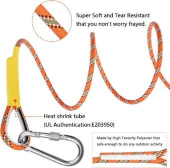 X XBEN Outdoor Climbing Rope 10M(32ft) 20M(64ft) 30M(96ft) 50M(160ft) 70M(230ft) 152M(500FT) 352M(1000FT) Static Rock Climbing Rope for Escape Rope Ice Climbing Equipment Fire Rescue Parachute - Image 2