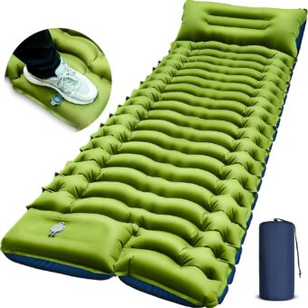 Yuzonc Camping Sleeping Pad, Ultralight Camping Mat with Pillow Built-in Foot Pump Inflatable Sleeping Pads Compact for Camping Backpacking Hiking Traveling Tent - Image 9