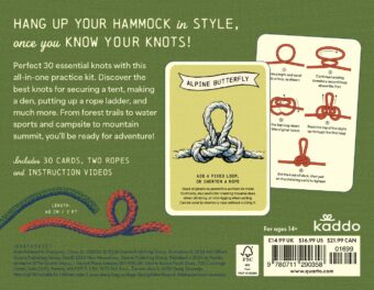 Know Your Knots: Learn the best knots for outdoor adventures - 30 cards and 2 ropes - Image 2