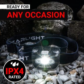 GearLight 2Pack LED Headlamp - Outdoor Camping Head Lamps with Adjustable Headband - Lightweight Battery Powered Bright Flashlight Headlight with 7 Modes and Pivotable Head and Red Light - Image 3