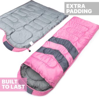 MalloMe Sleeping Bags for Adults Cold Weather & Warm - Backpacking Camping Sleeping Bag for Kids 10-12, Girls, Boys - Lightweight Compact Camping Essentials Gear Accessories Hiking Sleep Must Haves - Image 2