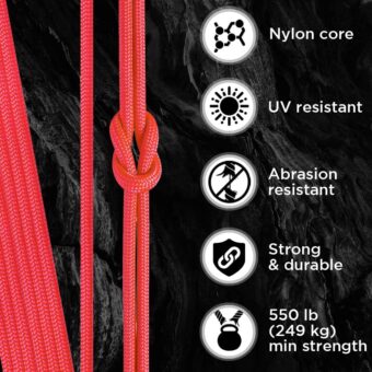 TECEUM Heavy Duty Rope 1000 – 1000ft / 200ft / 100ft / 50ft – 40+ Colors – Utility Rope for Survival & Camping Gear – Nylon String, Camping Rope, para Cord, Utility Nylon Rope, Tent Cord - Image 7