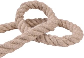 Jute Rope - Twisted Manila Rope Natural Thick Hemp Rope Multipurpose for Indoor and Outdoor Use, for Docks, Railings, DIY Projects, Home Decorating, Climbing (1/2 inch x 50 Feet) - Image 5