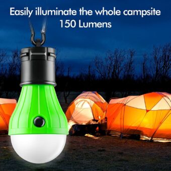 Tent Lamp 4 Packs Portable LED Tent Lights Clip Hook Hurricane Emergency Lights LED Camping Lights Bulb Camping Lanterns Camping Equipment for Camping Hiking Backpacking Outage - Image 5