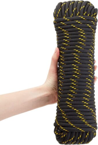 Diamond Braided Polyester Rope for Knot Tying Practice, Camping, Boats, Trailer Tie Down (1/2 Inch x 100 Ft) - Image 7