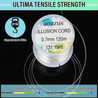 Anezus Fishing Wire for Hanging, Clear Fishing Line Invisible String Strong Monofilament Line for Hanging Decorations and Crafts - Image 4