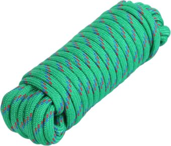 MaxxHaul 50227 3/8" x 50 Ft Diamond Braided Rope Extra Strength-Sunlight and Weather Resistant, Multicolor - Image 2