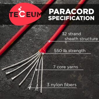 TECEUM Heavy Duty Rope 1000 – 1000ft / 200ft / 100ft / 50ft – 40+ Colors – Utility Rope for Survival & Camping Gear – Nylon String, Camping Rope, para Cord, Utility Nylon Rope, Tent Cord - Image 8