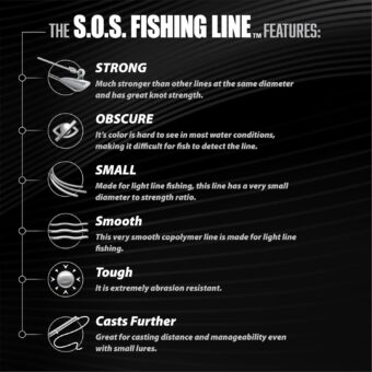 Trout Magnet Trout S.O.S. Fishing Line - 2lb Test, 350 Yard Spool, .16mm Diameter - The Strongest Light Invisible Fishing Line - Made in the USA with Smooth Copolymer for Kink-Free Tangle-Free Fishing - Image 5