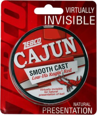 Zebco Cajun Line Smooth Cast Fishing Line, Low Vis Ragin' Red - Image 2