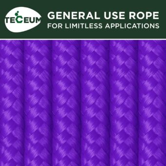 TECEUM Rope – 1/4” & 3/8” – 90 FT | 150 FT – Strong All-Purpose Utility Rope – Camping, Crafting, Flag Pole, Indoor & Outdoor – Polypropylene Nylon Poly Lightweight Diamond Braided Cord - Image 10