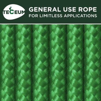 TECEUM Rope – 90 Feet x 1/4 Inch (7mm) – Green – Strong All-Purpose Utility Rope – Camping, Crafting, Flag Pole, Indoor & Outdoor – Polypropylene Nylon Poly Lightweight Diamond Braided Cord - Image 10