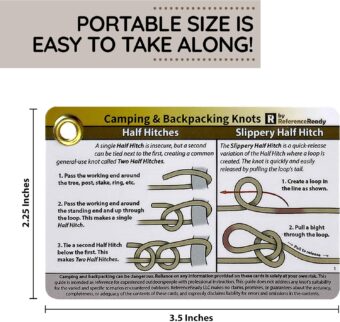 Knot Tying Kit - Outdoor Knots Pocket Guide, Webbing, and Paracord for Practicing Knots - Image 7