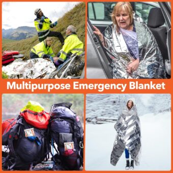 6 Pack Emergency Mylar Blanket, Emergency Blanket Space Blanket Survival Rescue Insulating Reflective foil kit Outdoors Hiking Camping Blanket Perfect for Outdoors, Hiking, Camping Survival - Image 10