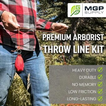 Arborist Throw Line Kit - Ultra Slick 100% Polyester Rope with 11 oz Weighted Throw Bag | Forestry Tree Gear for Low and High Limb Throwing | 3/16 Inch Thick Rope - Image 5