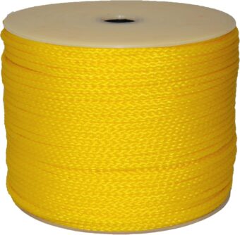 T.W Evans Cordage 27-301 1/4-Inch by 250-Feet Hollow Braid Polypro Rope, Yellow - Image 2