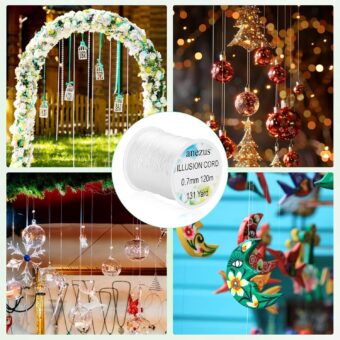 Anezus Fishing Wire for Hanging, Clear Fishing Line Invisible String Strong Monofilament Line for Hanging Decorations and Crafts - Image 7