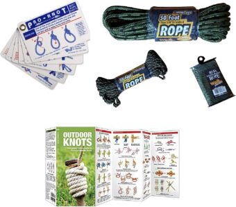 Knot Tying Kit Deluxe with 140 feet of Camo Rope in Variety of Sizes - PRO-Knot Cards Plus Outdoor Knots Guide - Image 8